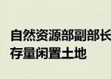 自然资源部副部长刘国洪：多条路径推动盘活存量闲置土地