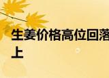 生姜价格高位回落，距8月份高点下滑30%以上