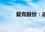 爱克股份：选举谢明武为董事长