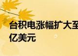 台积电涨幅扩大至11%，市值单日增加1000亿美元