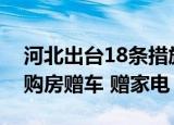 河北出台18条措施力促住房消费：鼓励房企购房赠车 赠家电