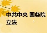 中共中央 国务院：研究推动新就业形态领域立法