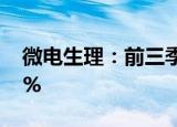 微电生理：前三季度净利润同比增长262.22%