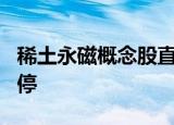 稀土永磁概念股直线拉升，中科磁业20CM涨停