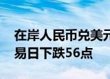 在岸人民币兑美元收盘报7.1268，较上一交易日下跌56点