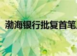 渤海银行批复首笔上市公司股票回购贷业务