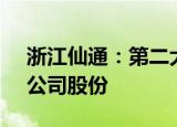 浙江仙通：第二大股东李起富拟减持2.45%公司股份