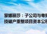 蒙娜丽莎：子公司与粤财资管等共设合伙企业，认购汉马科技破产重整项目资本公积金转增股份等