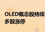 OLED概念股持续冲高，TCL科技 沃格光电等多股涨停