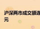 沪深两市成交额连续第22个交易日突破1万亿元