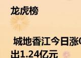 龙虎榜 | 城地香江今日涨0.05%，知名游资方新侠卖出1.24亿元