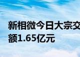 新相微今日大宗交易折价成交919万股，成交额1.65亿元