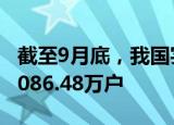 截至9月底，我国实有民营经济主体总量达18086.48万户