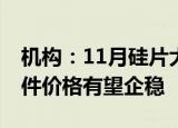 机构：11月硅片大幅减产推进去库，电池 组件价格有望企稳