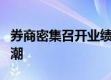 券商密集召开业绩说明会，头部券商回应并购潮