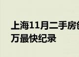 上海11月二手房创下今年以来单月成交量破万最快纪录