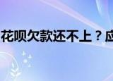 花呗欠款还不上？应对策略与解决方案全知道